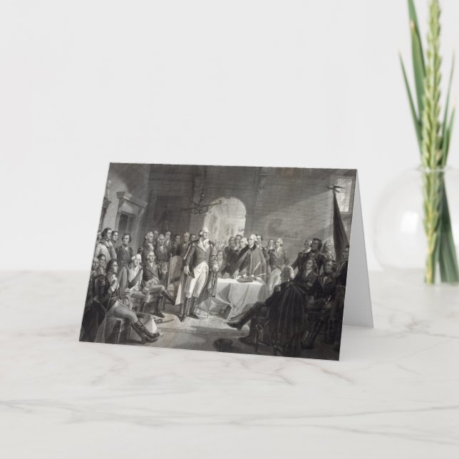 George Washington et sa carte de voeux de généraux (Devant)