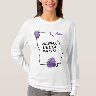 Georgia Alpha Delta Kappa Tshirt Décontracté ave