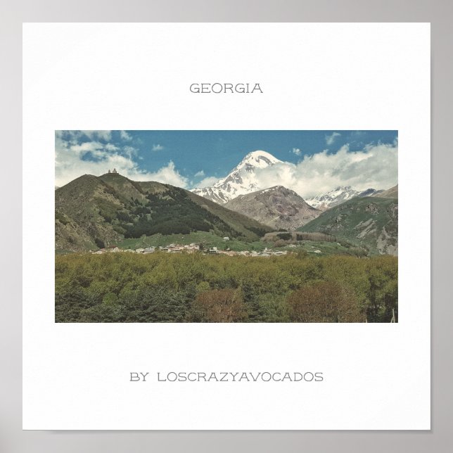 Georgia Kazbegi Architecture Nature Poster (Devant)