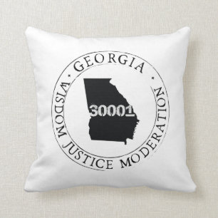 Georgia Zip Code Coussin avec Motto