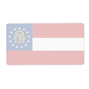 Géorgie Drapeau faible Étiquette d'expédition