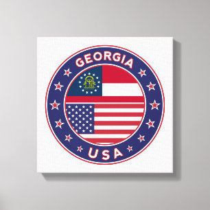 Géorgie, États-Unis, Géorgie poster en toile
