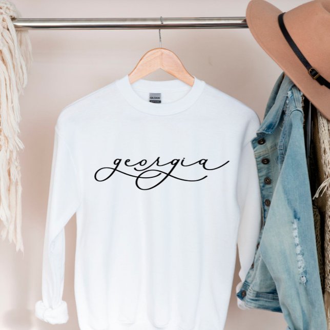 Géorgie Script State Femme Sweatshirt (Créateur téléchargé)