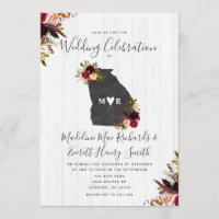 Géorgie State Chic Destination Mariage Invitation