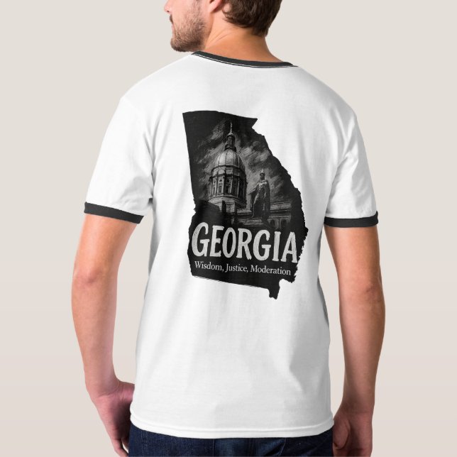 Géorgie T-shirt "Sagesse, Justice, Modération" (Dos)