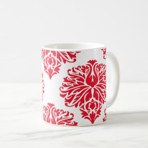 Géranium Élégant Damask Café Mug