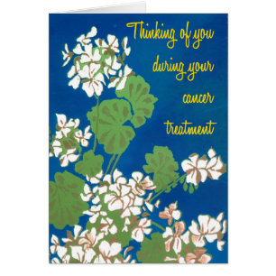 Géraniums blancs sur fond bleu pour le soutien au 