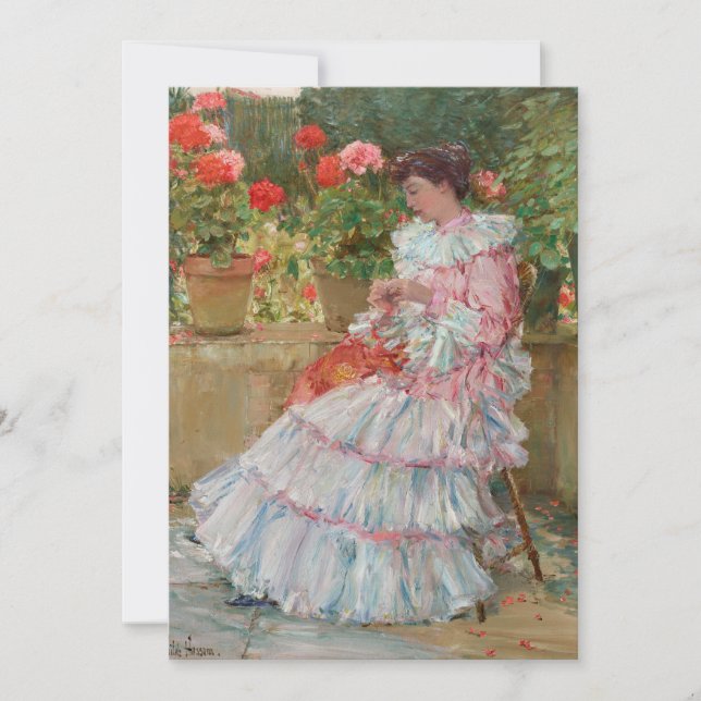 Geraniums | Childe Hassam (Devant)