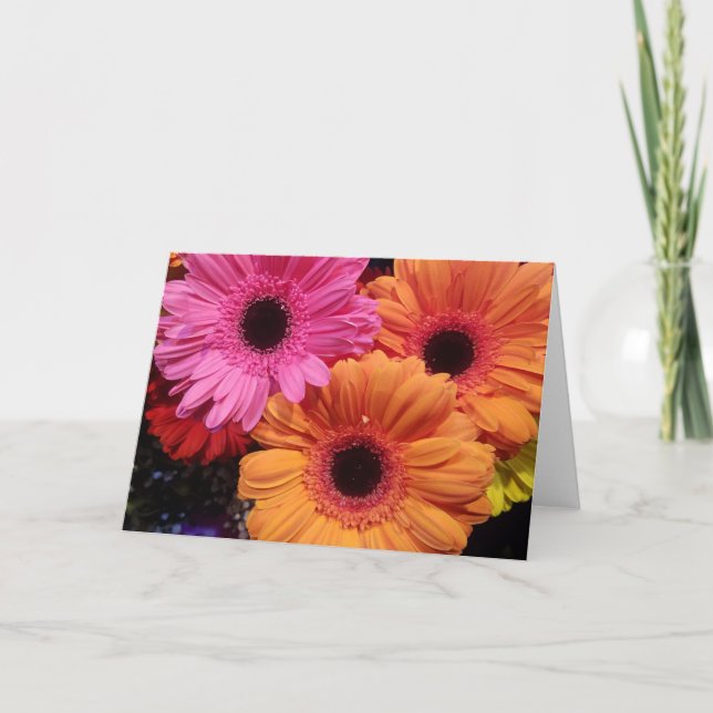 Gerber Daisies Jeux de cartes orange rose (Devant)