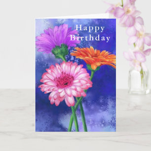 Gerbera Daisies Bonne carte d'anniversaire