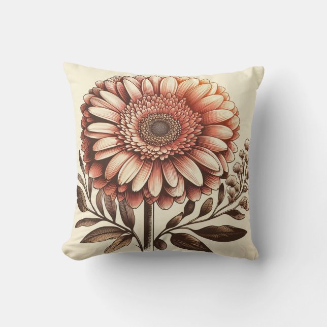 Gerbera Daisy Coussin pour le confort inspiré du j (Recto)