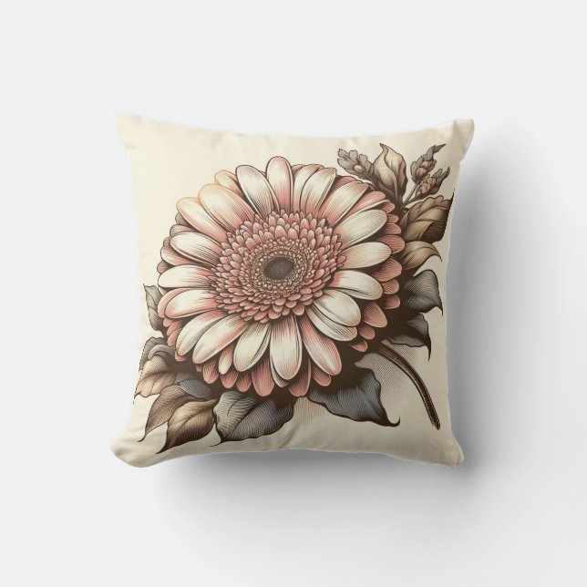 Gerbera Daisy Coussin pour le confort inspiré du j (Recto)