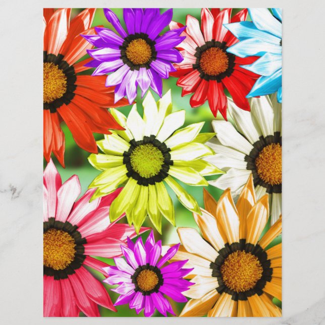 Gerbera fleurie colorée (Devant)