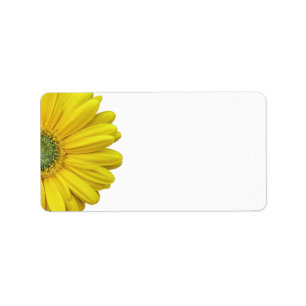 Gerbera Jaune Mariage Blank Étiquettes de adresse