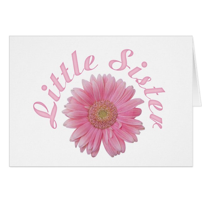 Gerbera Little Sister Blank Card (Devant Horizontal)