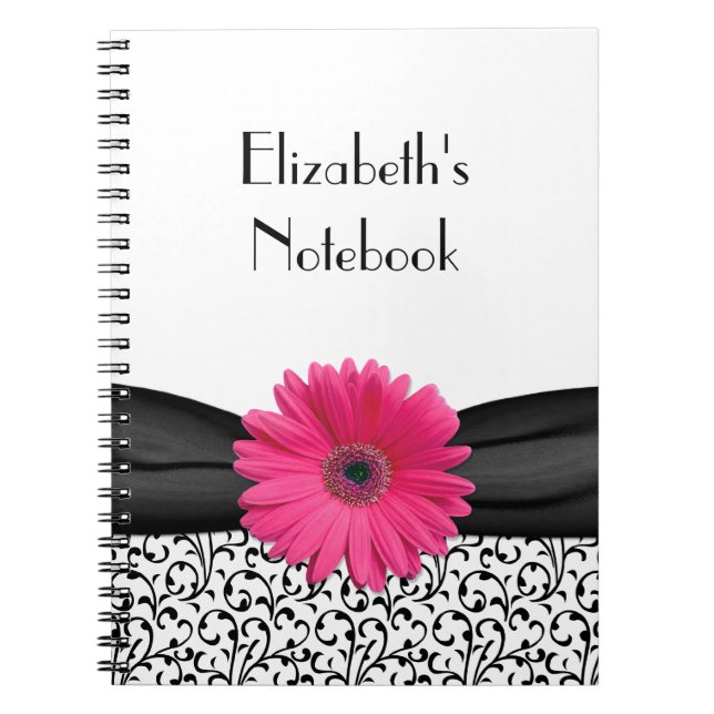 Gerbera rose Daisy Damask Carnet personnalisé (Devant)