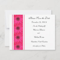 Gerbera Rose Daisy Enregistrer la date Invitation