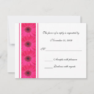 Gerbera Rose Daisy RSVP Faire-part de mariage
