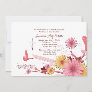 Gerbera rose Invitation religieuse