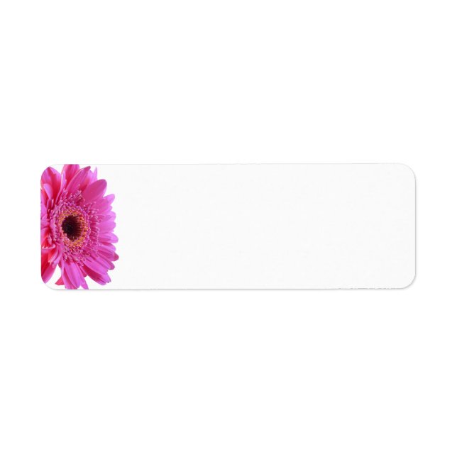 Gerbera rose Mariage Blank Étiquettes de adresse (Devant)