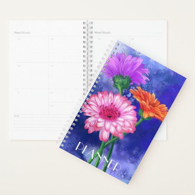 Gerberas Planner (Devant avec enveloppe)