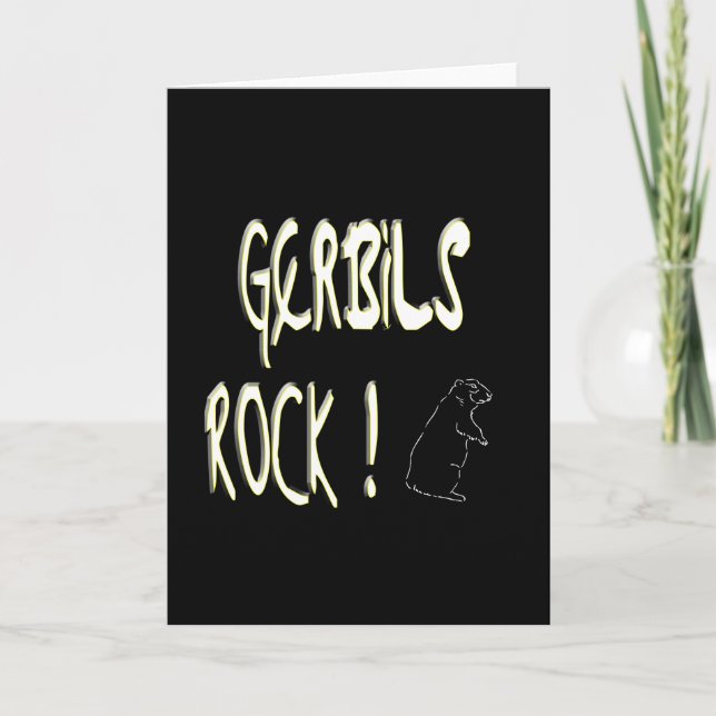 Gerbils Rock ! Carte de vœux (Devant)