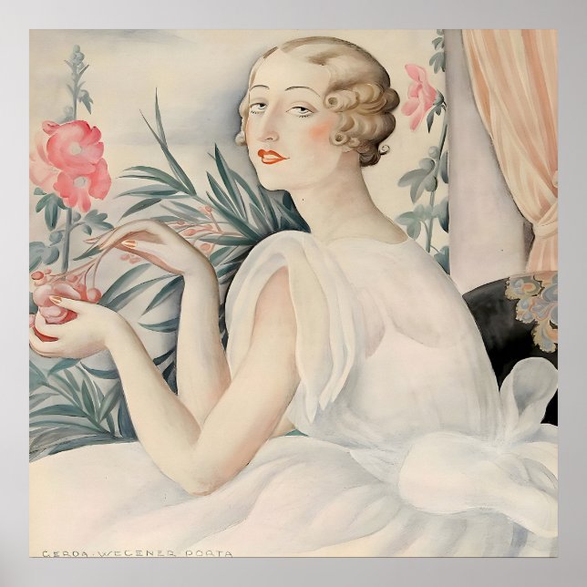 Gerda Wegener - Portrait d'une femme, Art Déco (Devant)