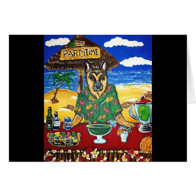 German Shepherd Bartender (Devant horizontal)