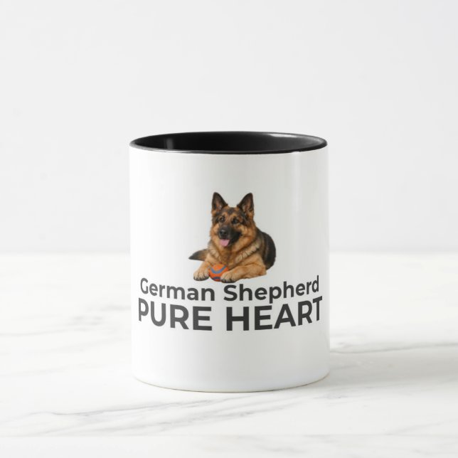 German Shepherd Pure Heart Mug – Loyal Dog Gift (Centre)