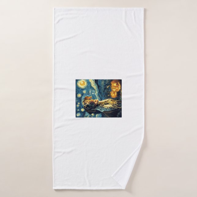 German Shorthaired Pointer 2 Chien Mignon Hallowee (Serviette de bain)