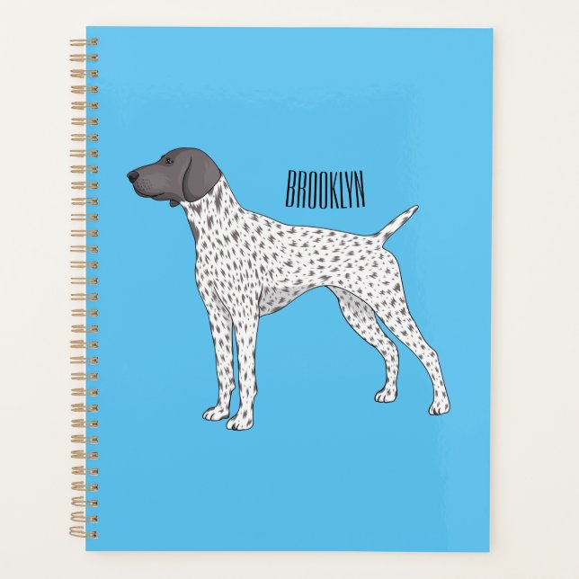 German Shorthaired Pointer dog cartoon  (Devant)