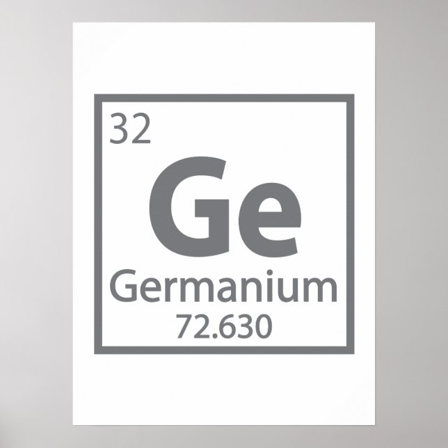 Germanium - Tableau périodique scientifique allema (Devant)