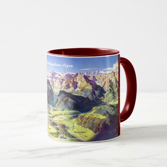 " Germany : 2021 - Alps Berchtesgaden Panorama Mug (Devant droit)