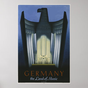 Germany The Land Of Music Vintage Poster