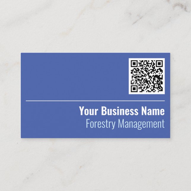 Gestion forestière Code QR Carte de visite (Dos)