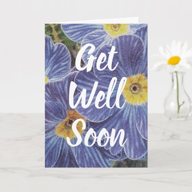 Get Well Bientôt carte florale personnalisée pour  (Petite plante)