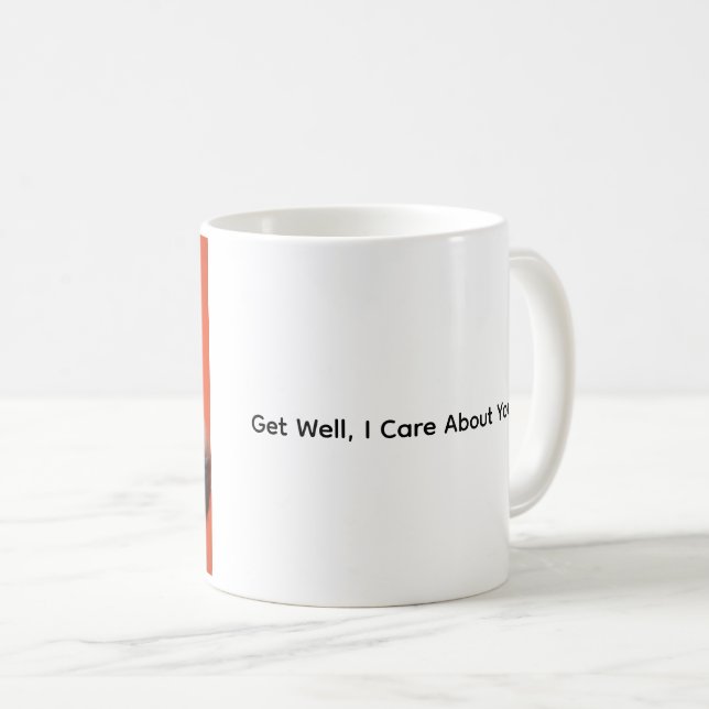 Get Well, I Care About You, Kitten Coffee Mug (Devant droit)