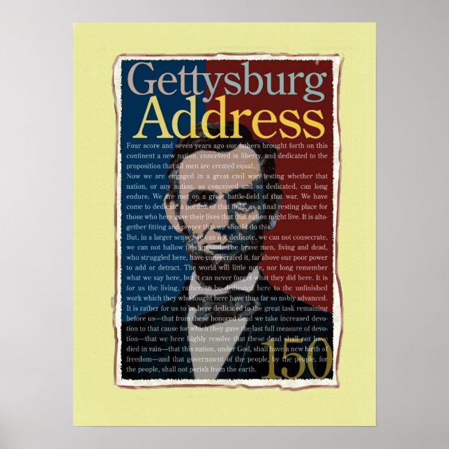 Gettysburg Adresse Poster du 150e anniversaire (Devant)