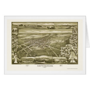 Gettysburg, carte panoramique de PA - 1888
