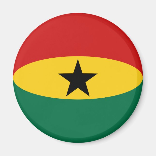 Ghana Fisheye Flag Magnet (Devant)