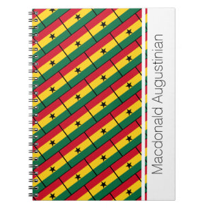 GHANA Flag Customisé Carnet Journal