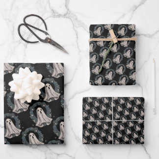 Ghoarly Goth emballage cadeau de vacances Papier G