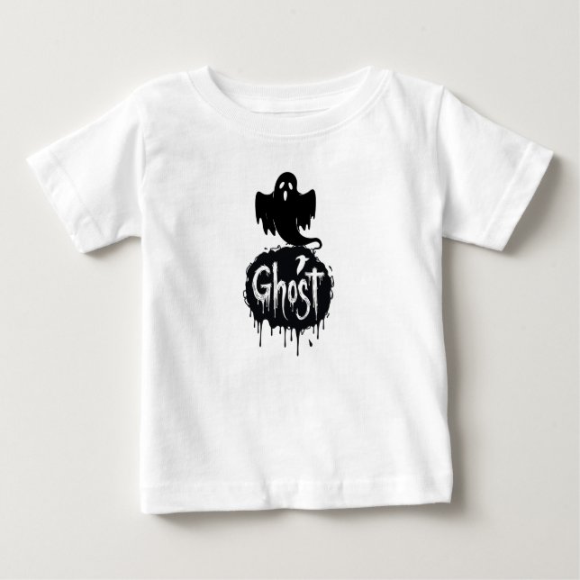 Ghost – Dark Horror Dripping Text Art T-Shirt (Devant)