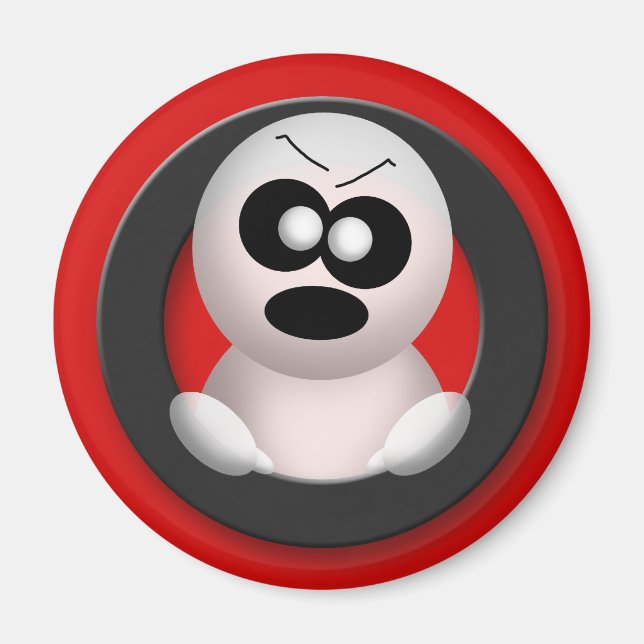 Ghost en colère - Magnet d'Halloween (Devant)