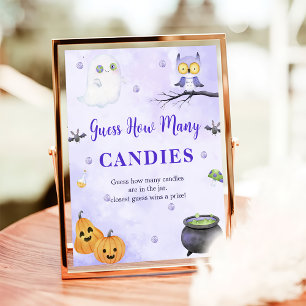 Ghost Halloween Devinez combien de bonbons Poster 