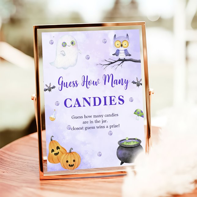 Ghost Halloween Devinez combien de bonbons Poster  (Créateur téléchargé)