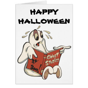 Ghost Reading, Carte de voeux Halloween