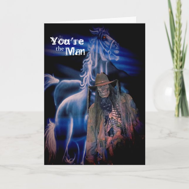 Ghost Rider au-dessus de la colline drôle carte d' (Devant)