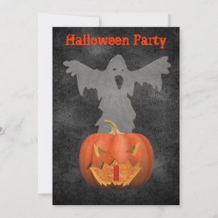Ghost Scary Jack-o'-lantern Halloween Invitation