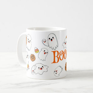 Ghosts mignons et Mug d'Halloween Citrouille,